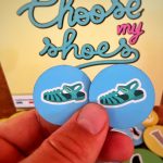 Jetons du jeu de société Chooe my shoes avec boîte en fond