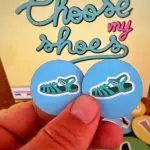 Jetons du jeu de société Chooe my shoes avec boîte en fond