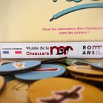 Jetons du jeu de société Chooe my shoes avec boîte en fond